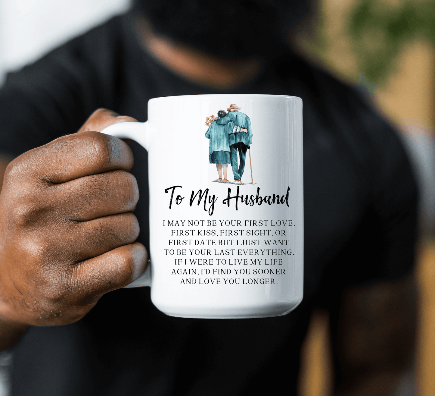 To My Husband - Last Everything - Two-Tone Coffee Mugs, 15oz