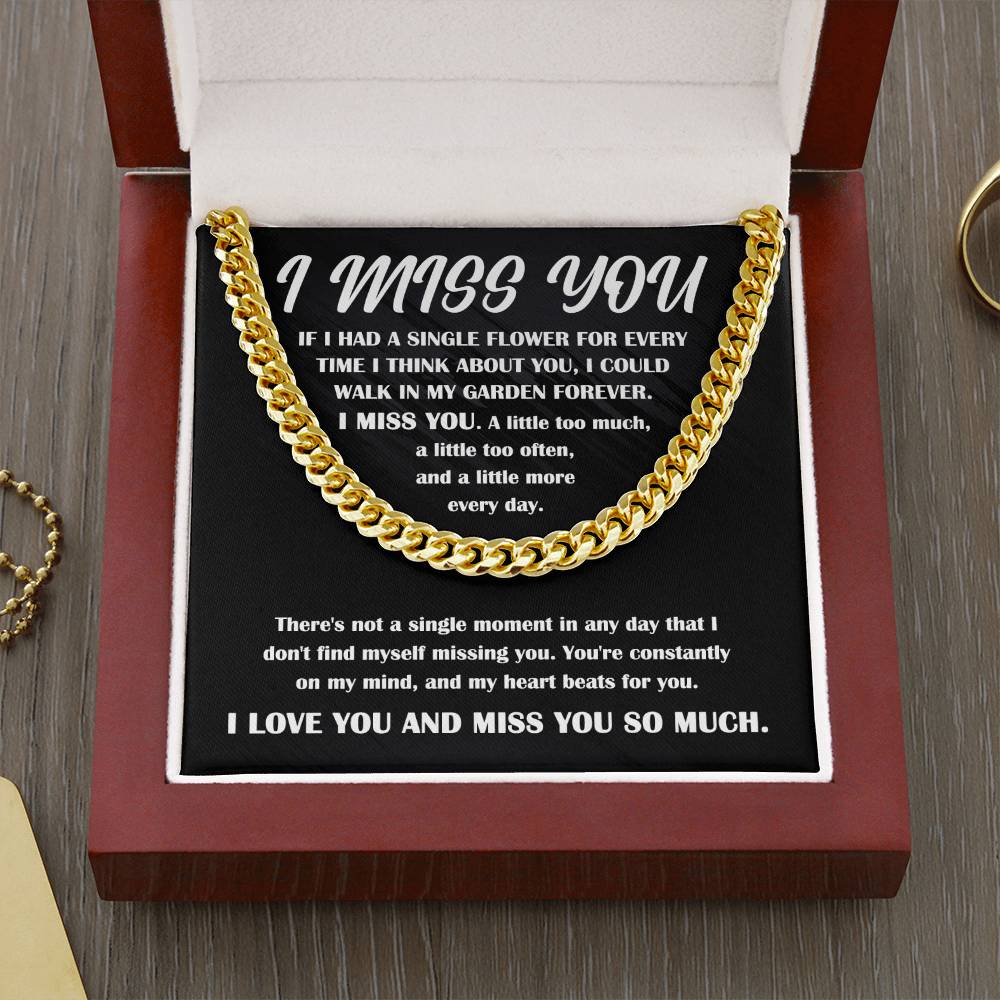 I Miss You - Cuban Chain Necklace