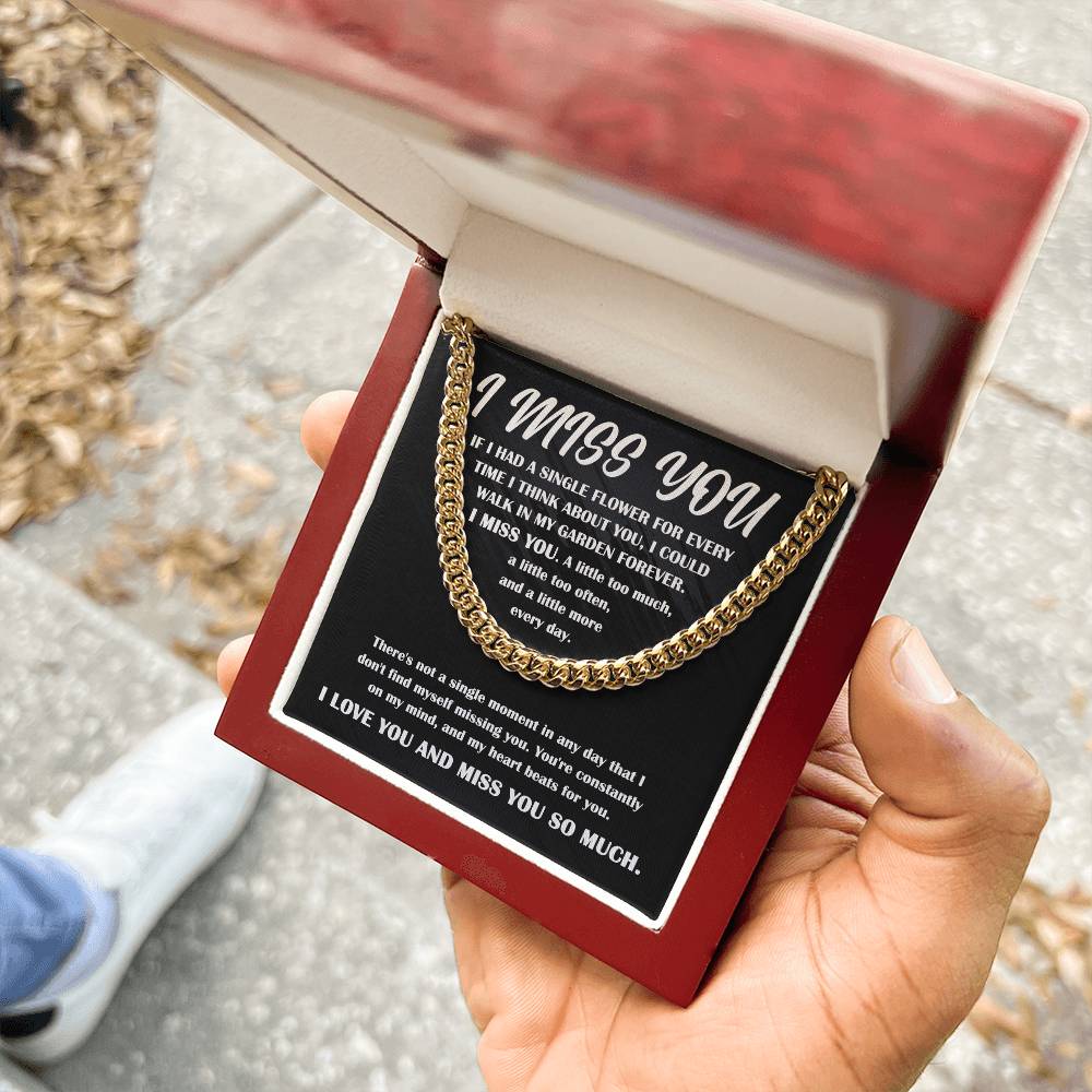 I Miss You - Cuban Chain Necklace