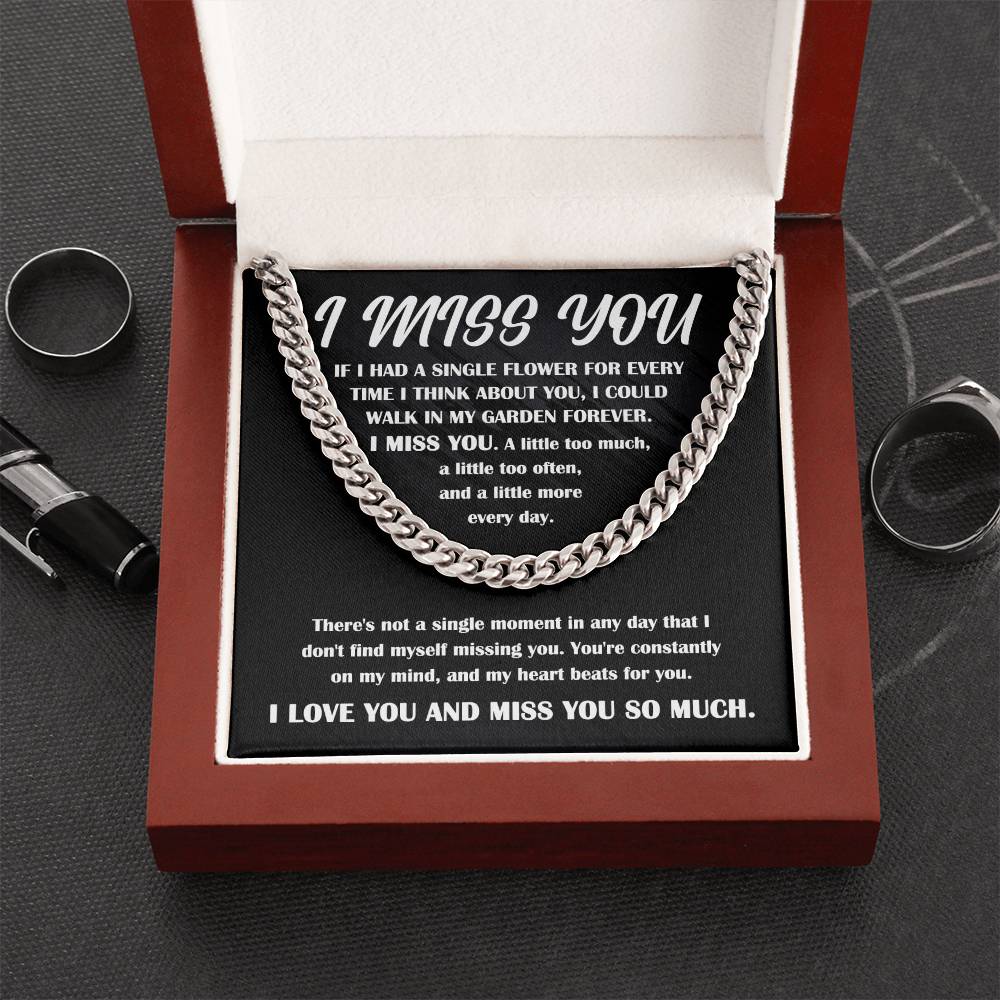 I Miss You - Cuban Chain Necklace