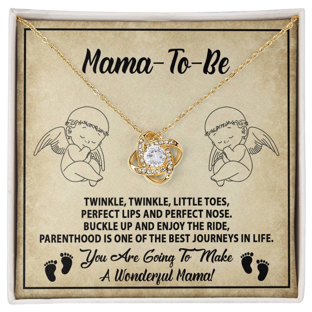 Mama-To-Be Love Knot Necklace – “Enjoy the Ride” Gift for Expecting Moms