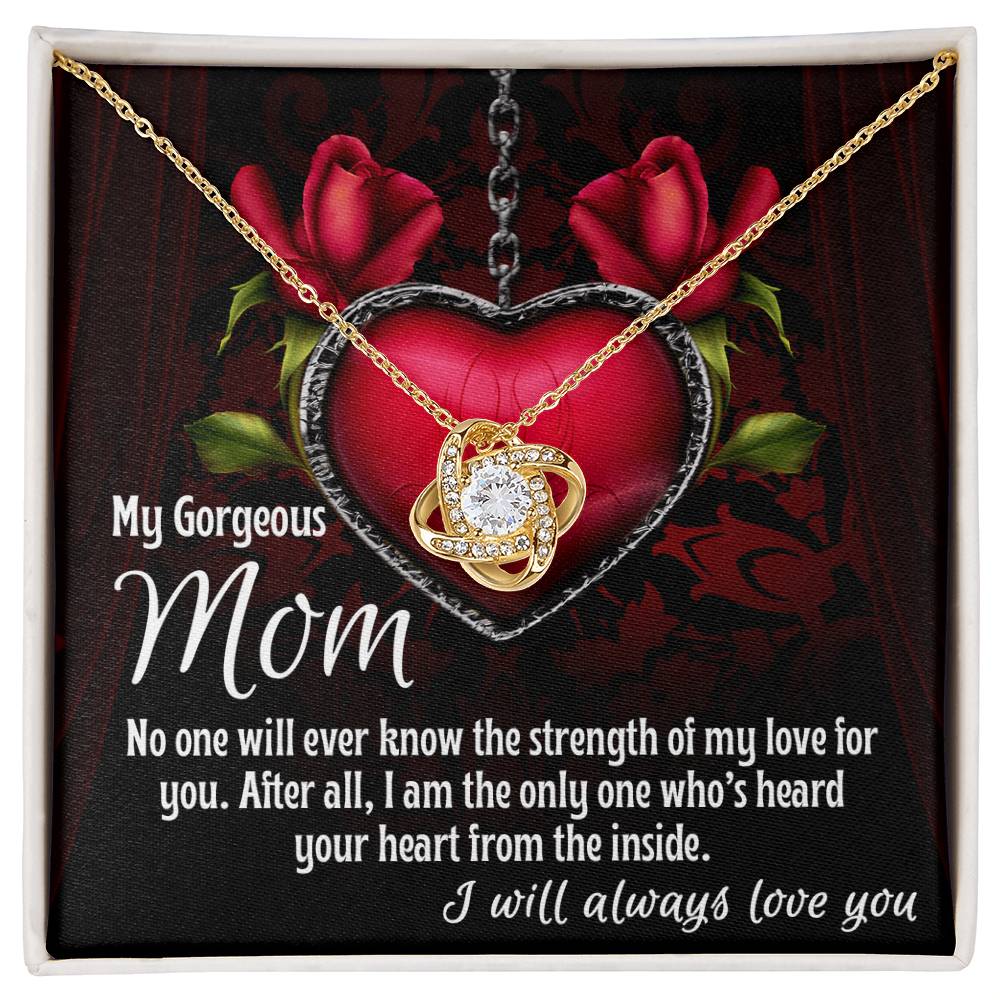 To My Gorgeous Mom – Love Knot Necklace Gift