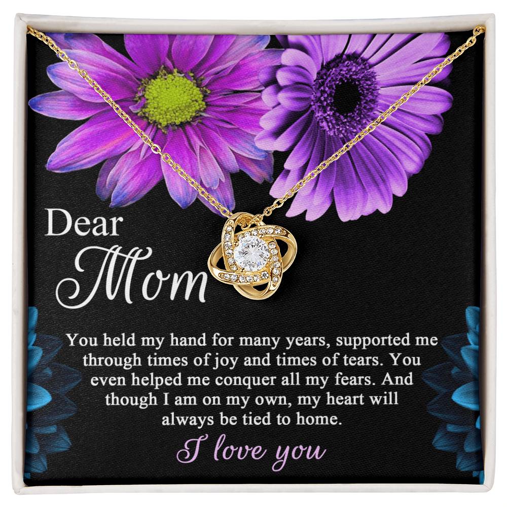 Dear Mom – Love Knot Necklace Gift from Daughter