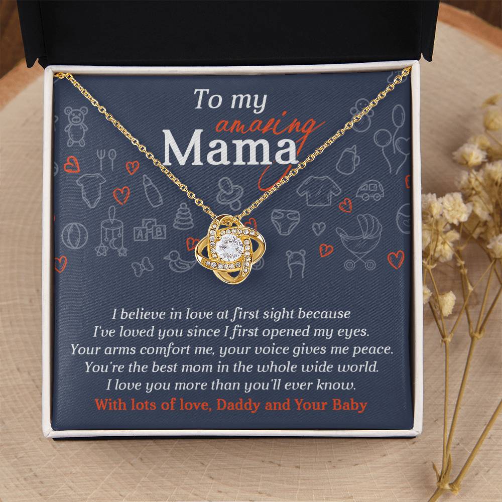 To My Amazing Mama – Love Knot Necklace from Daddy & Baby