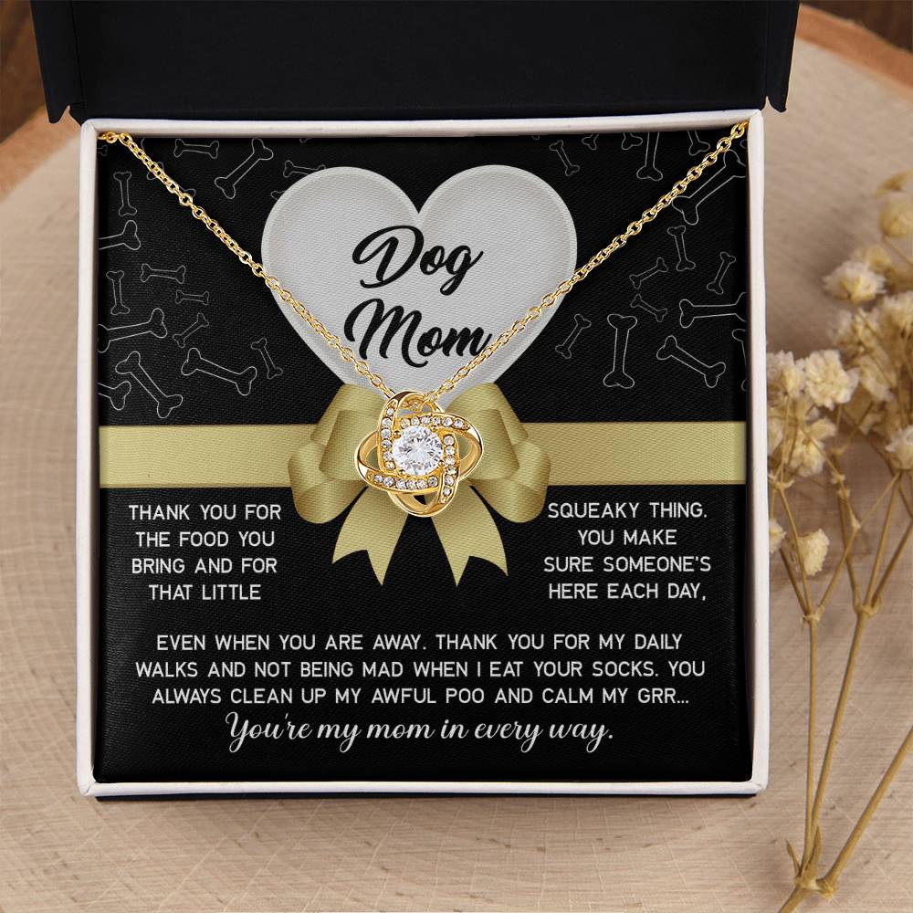 Dog Mom – Love Knot Necklace from Your Furry Best Friend