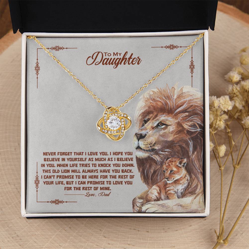 To My Daughter Always Have Your Back | Love Knot Necklace