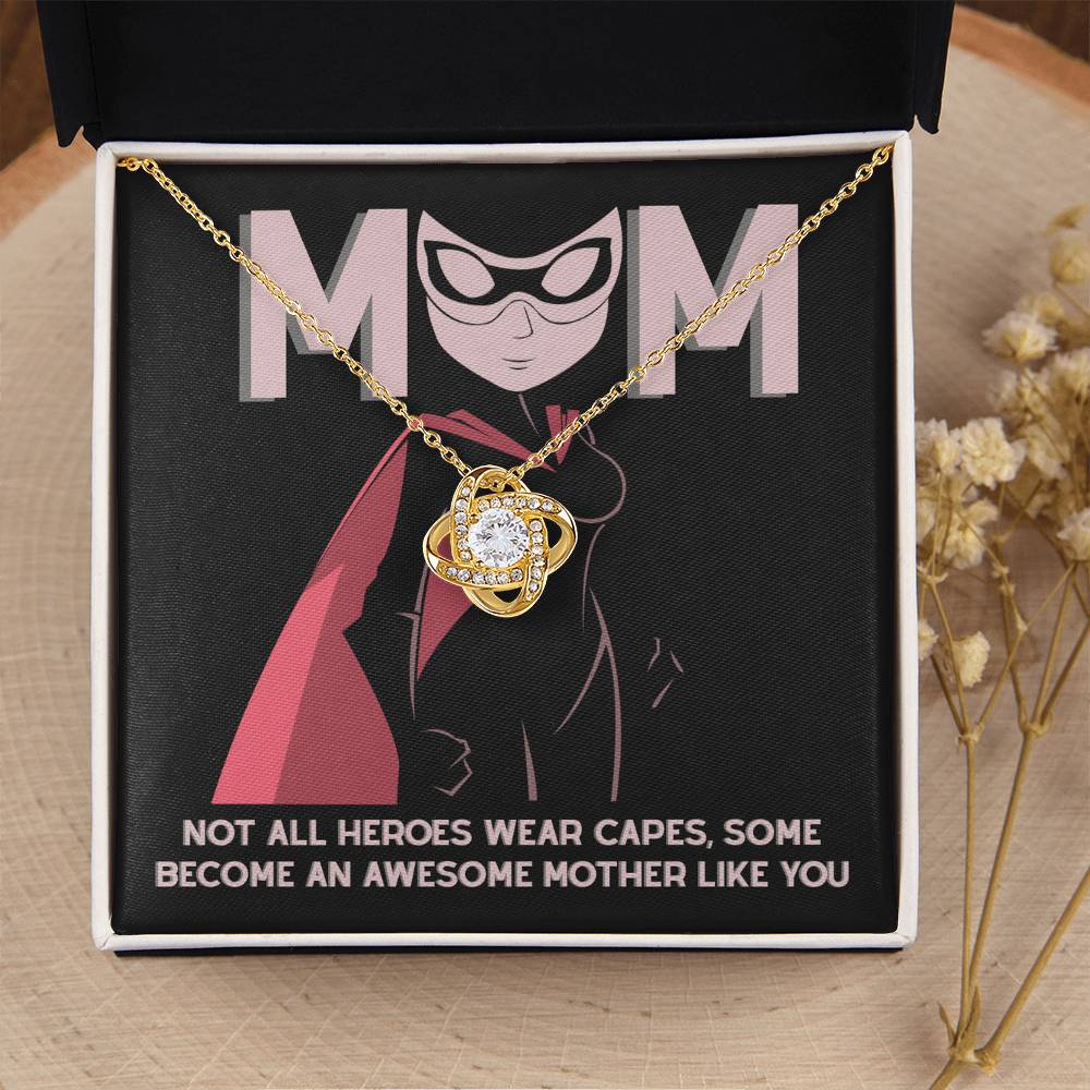 Supermom Love Knot Necklace – Not All Heroes Wear Capes