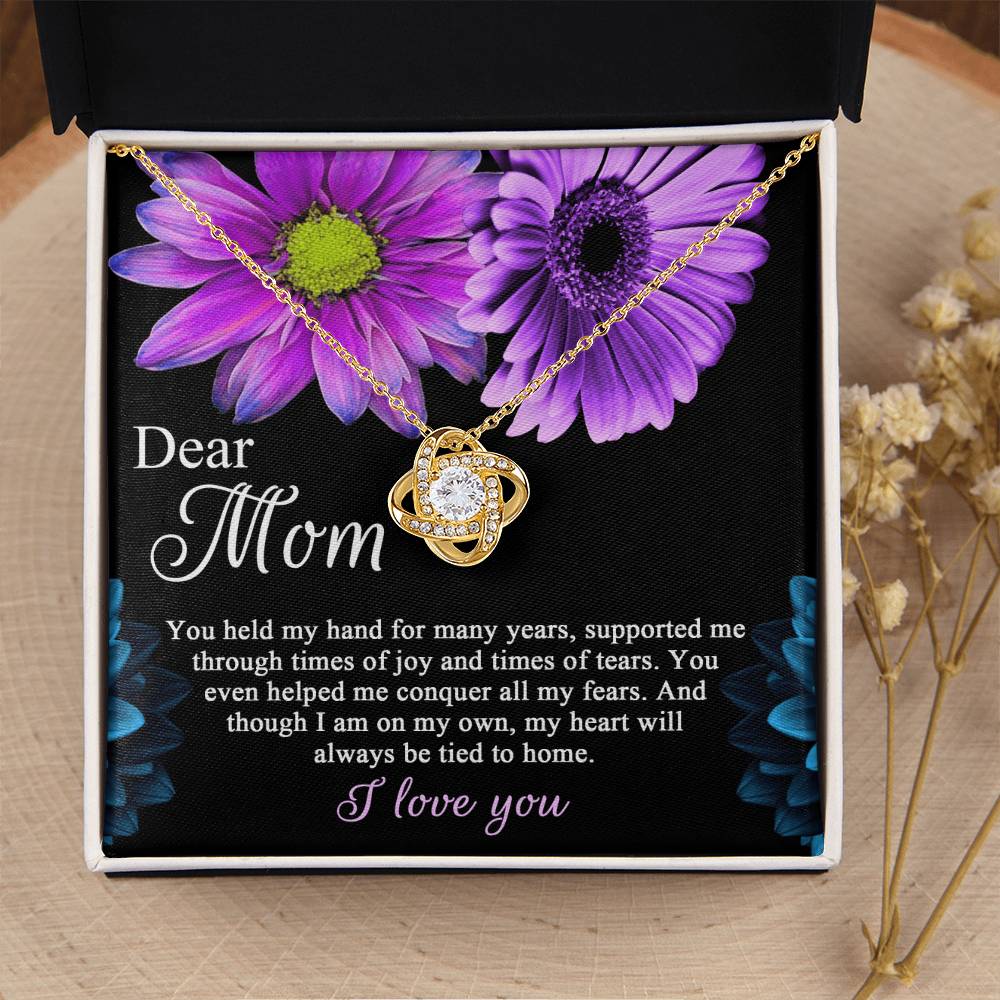 Dear Mom – Love Knot Necklace Gift from Daughter