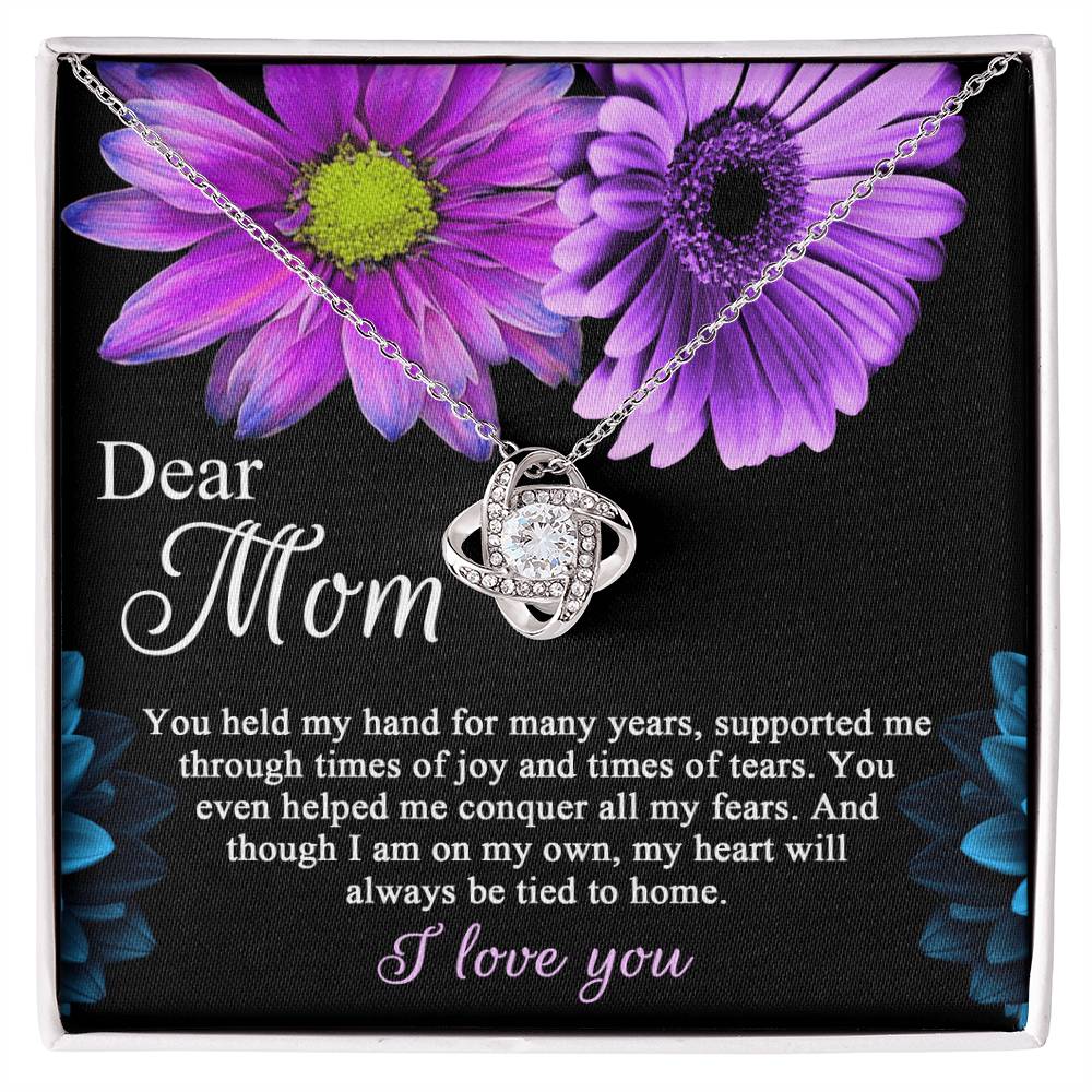 Dear Mom – Love Knot Necklace Gift from Daughter
