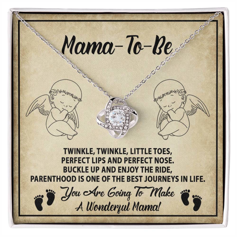 Mama-To-Be Love Knot Necklace – “Enjoy the Ride” Gift for Expecting Moms