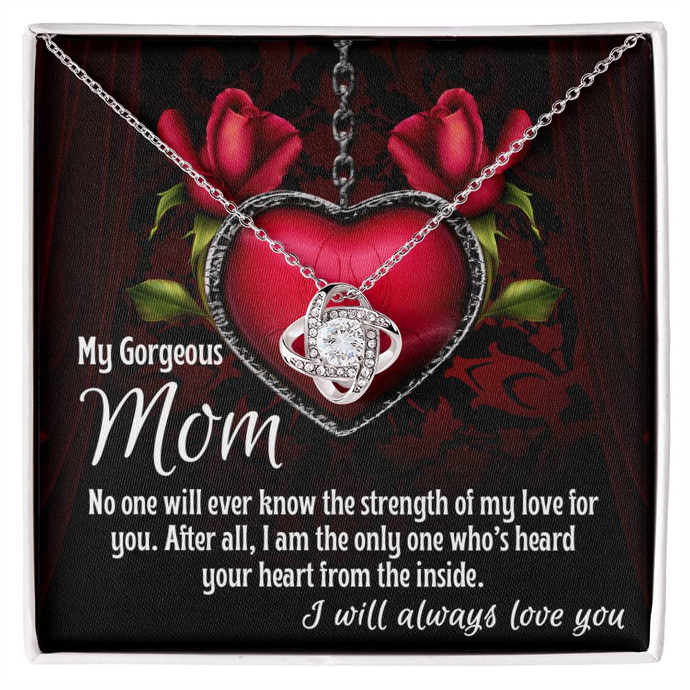 To My Gorgeous Mom – Love Knot Necklace Gift