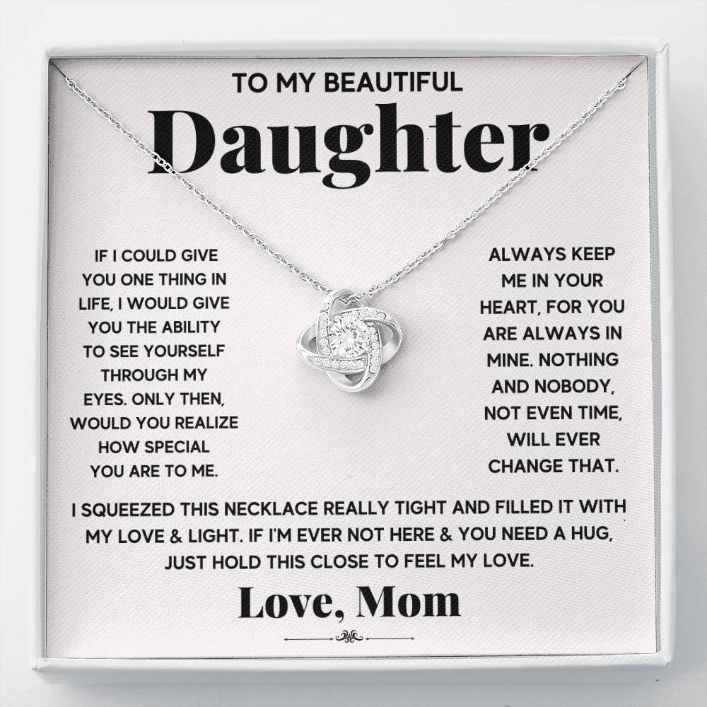 To My Daughter My Everything | Love Knot Necklace