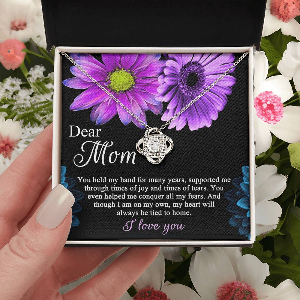 Dear Mom – Love Knot Necklace Gift from Daughter