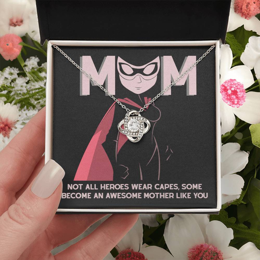 Supermom Love Knot Necklace – Not All Heroes Wear Capes