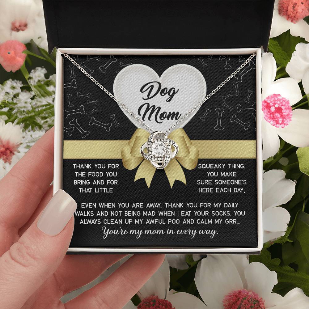 Dog Mom – Love Knot Necklace from Your Furry Best Friend