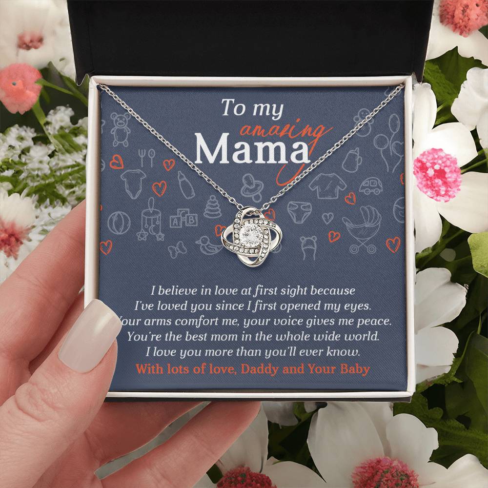 To My Amazing Mama – Love Knot Necklace from Daddy & Baby