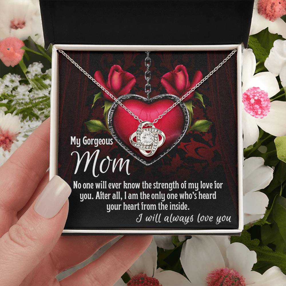 To My Gorgeous Mom – Love Knot Necklace Gift