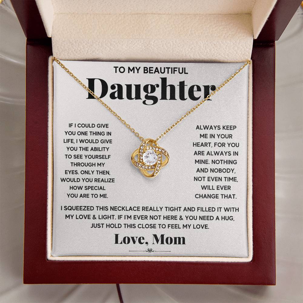 To My Daughter My Everything | Love Knot Necklace