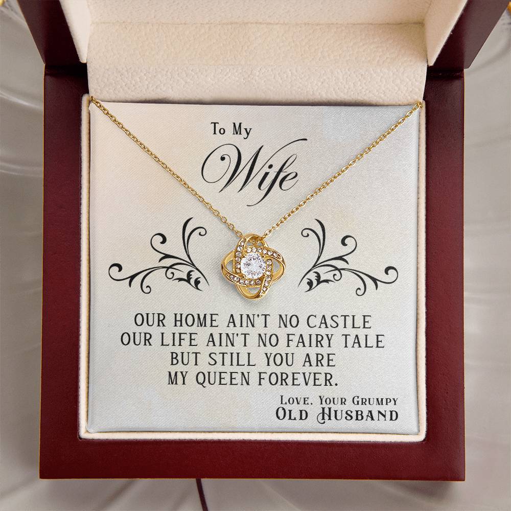 To My Wife My Queen Forever | Love Knot Necklace