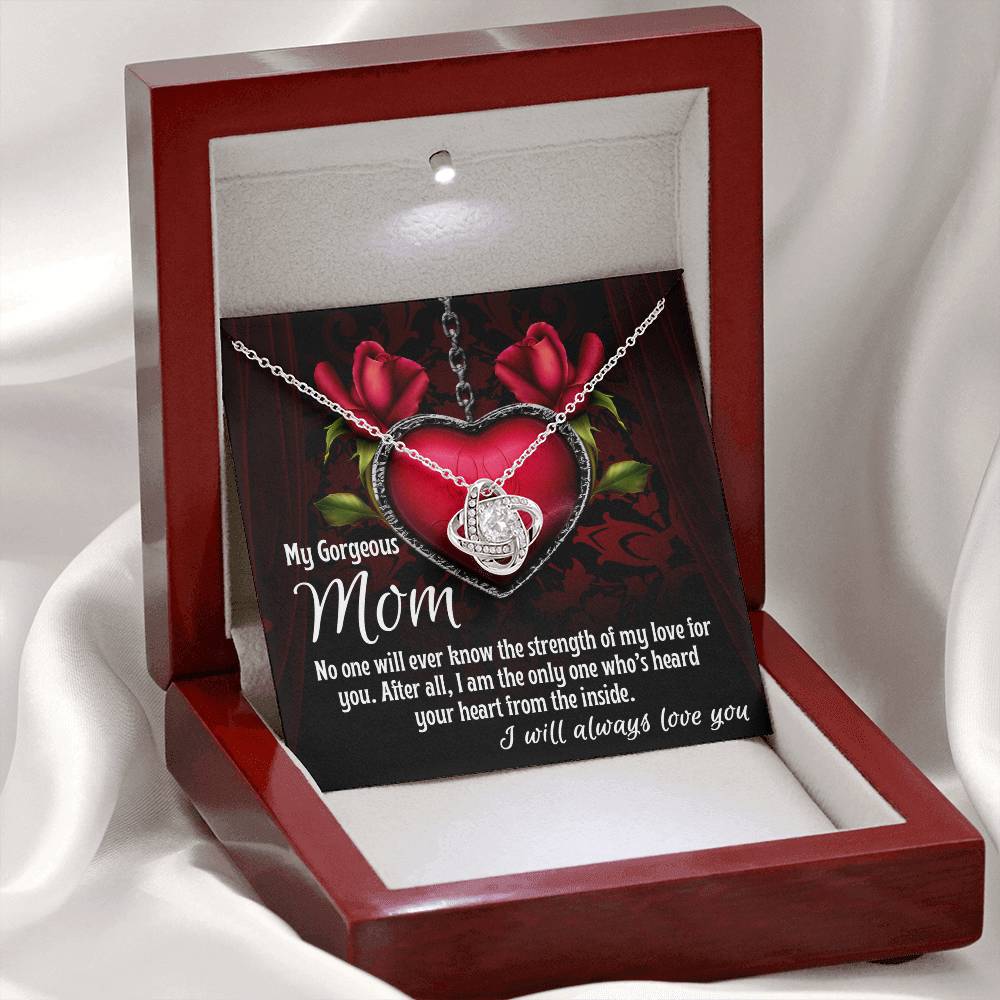 To My Gorgeous Mom – Love Knot Necklace Gift