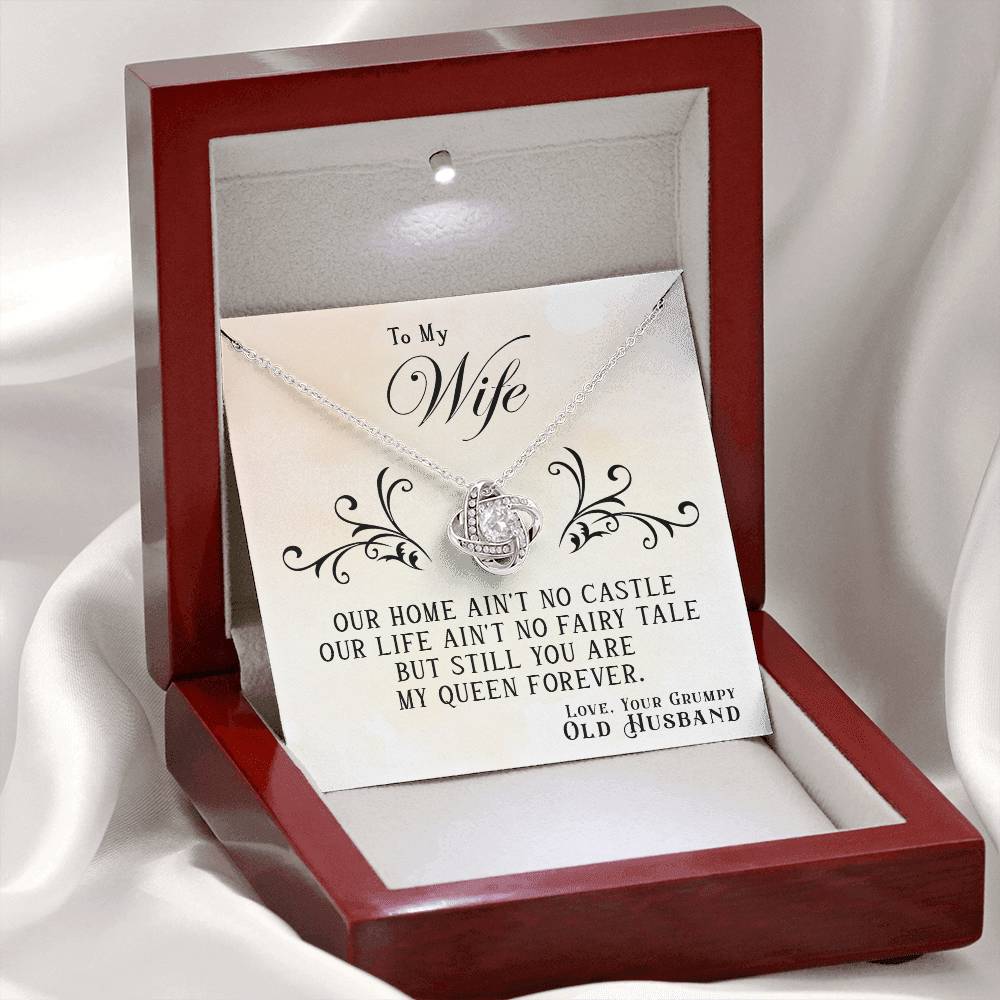 To My Wife My Queen Forever | Love Knot Necklace