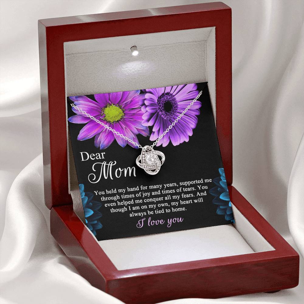 Dear Mom – Love Knot Necklace Gift from Daughter