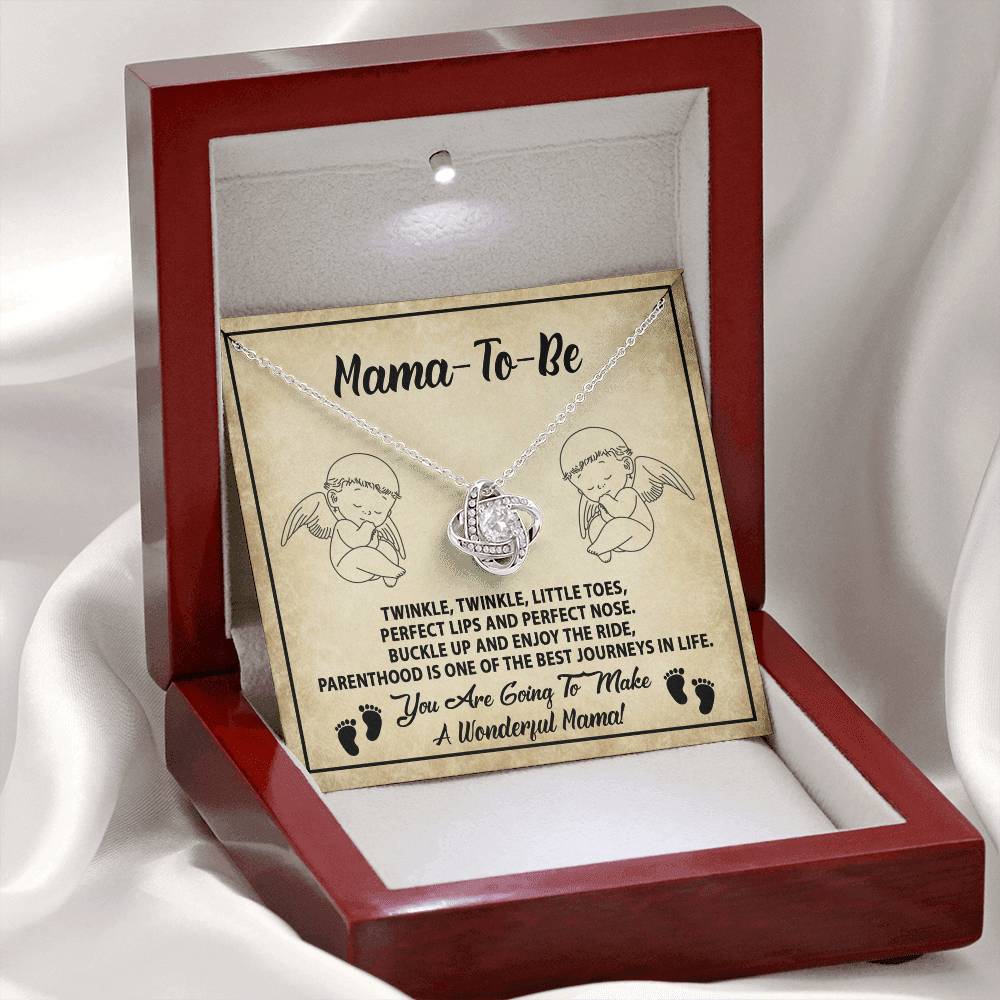 Mama-To-Be Love Knot Necklace – “Enjoy the Ride” Gift for Expecting Moms