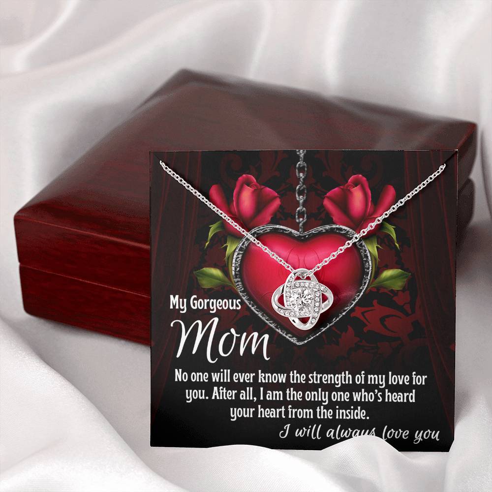To My Gorgeous Mom – Love Knot Necklace Gift