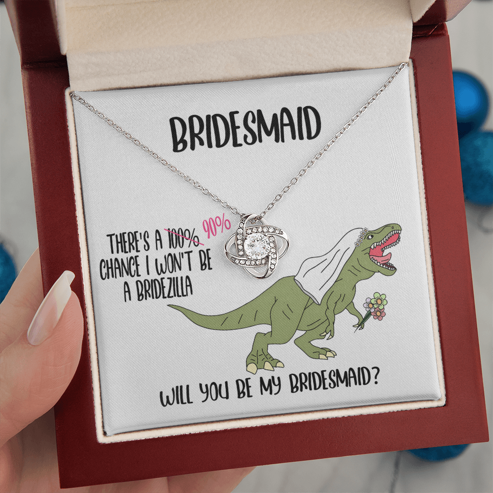 Bridesmaid - Will You Be - Love Knot Necklace