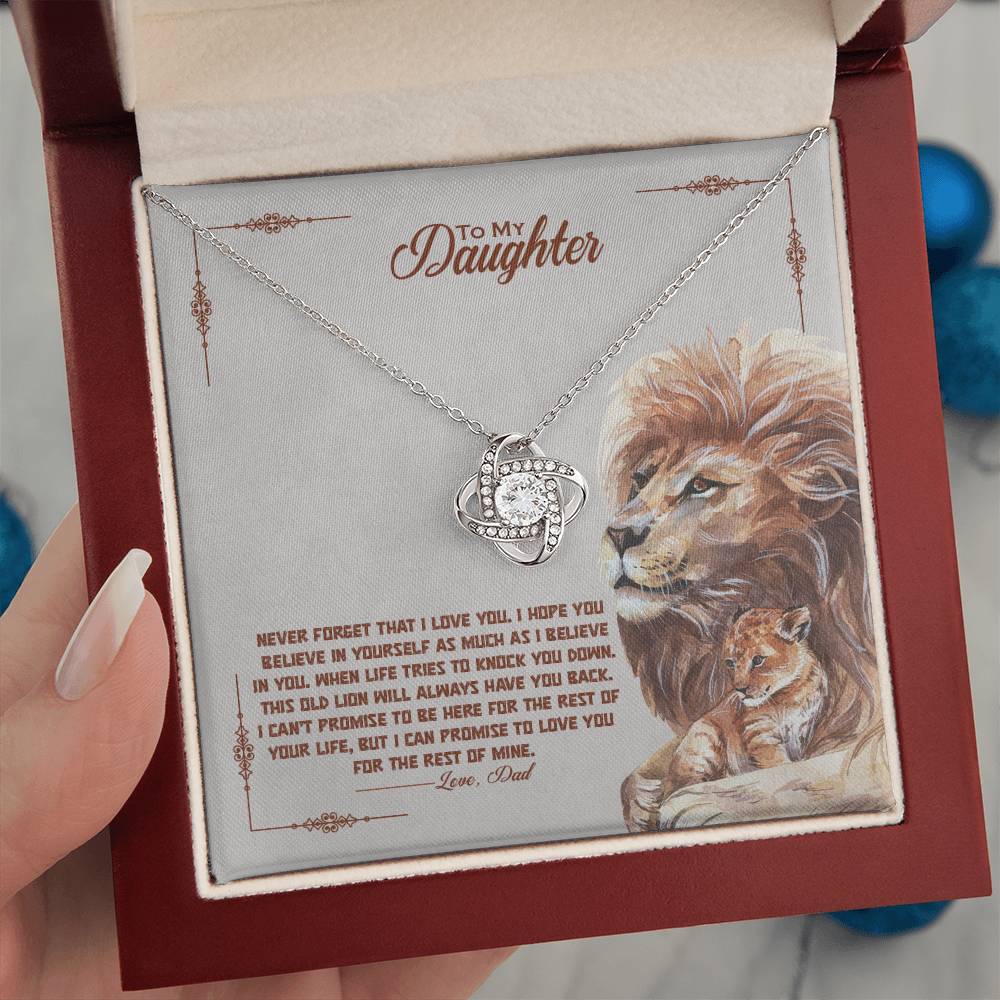 To My Daughter Always Have Your Back | Love Knot Necklace