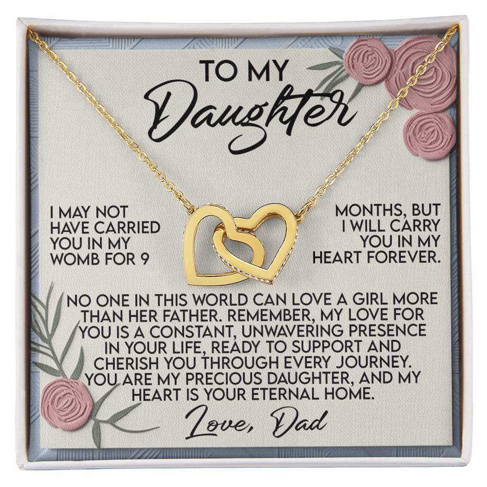 "Carried in My Heart" Interlocking Hearts Necklace