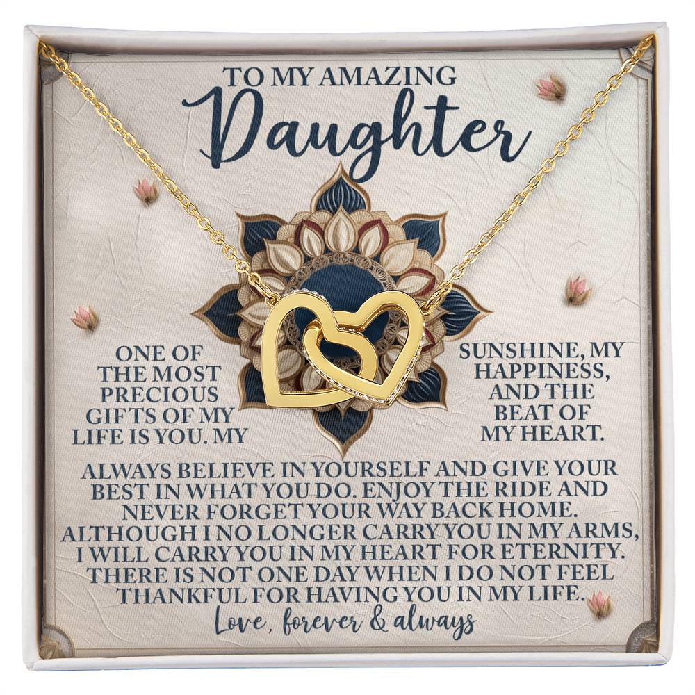 "The Beat of My Heart" Interlocking Hearts Necklace