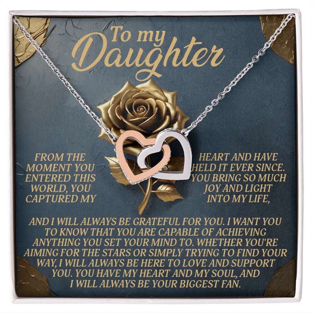"Always Your Biggest Fan" - Interlocking Heart Necklace
