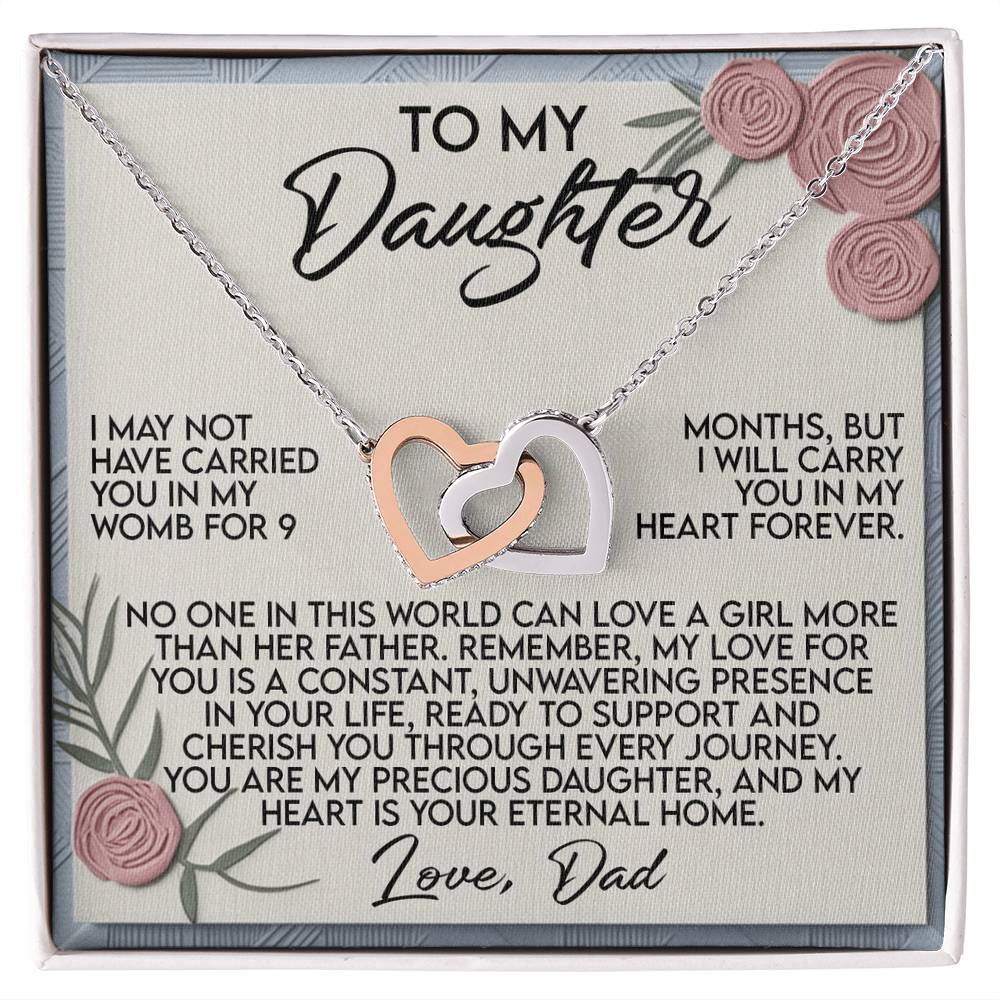 "Carried in My Heart" Interlocking Hearts Necklace