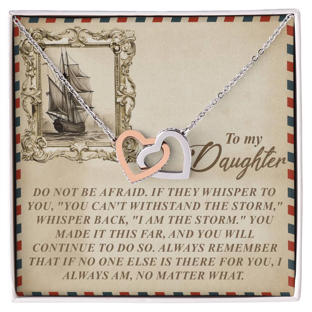 "I Am the Storm" Interlocking Hearts Necklace
