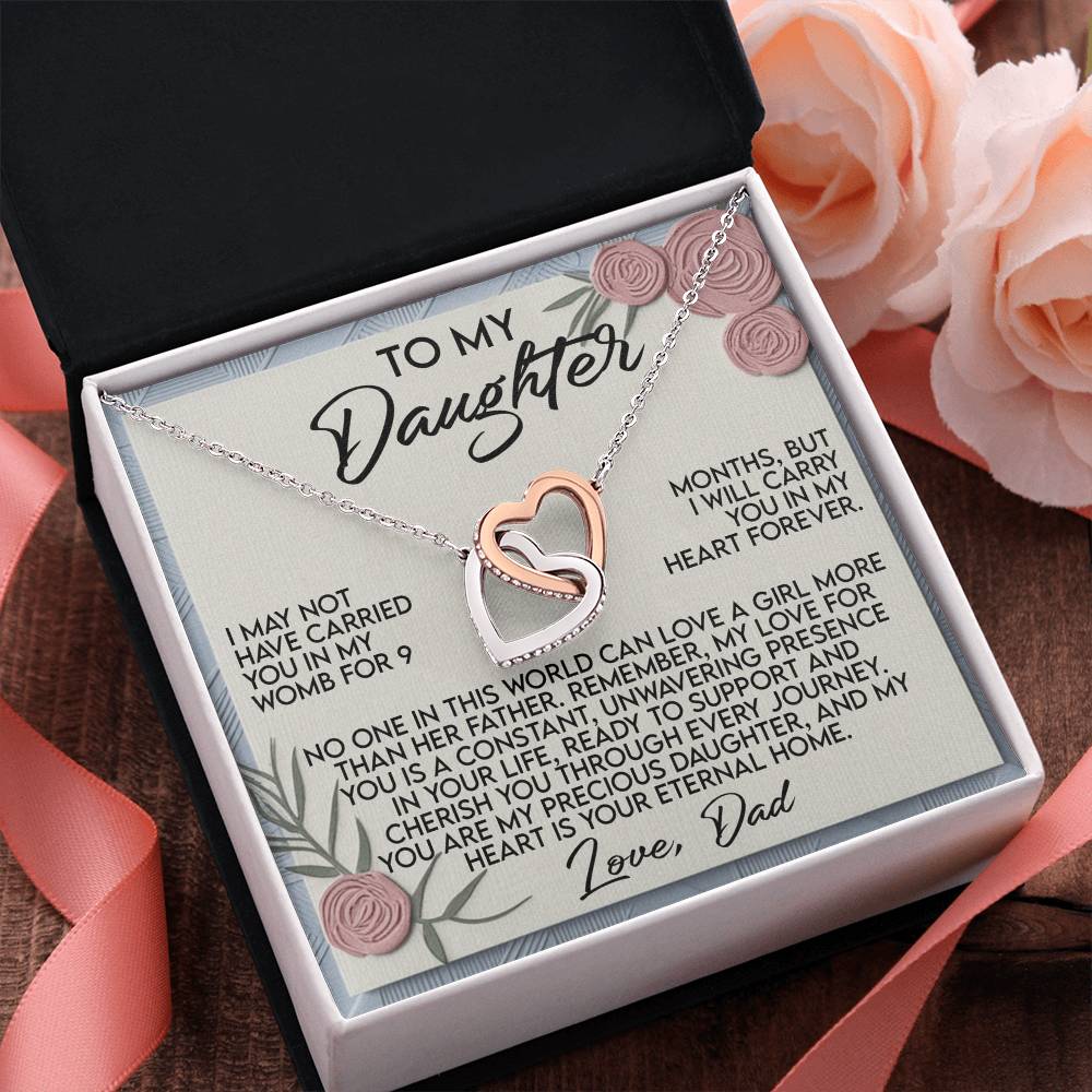"Carried in My Heart" Interlocking Hearts Necklace
