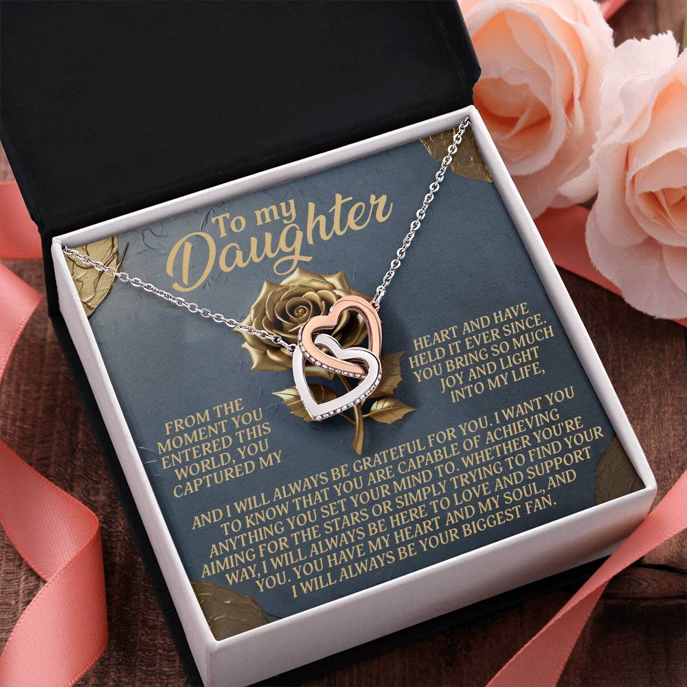 "Always Your Biggest Fan" - Interlocking Heart Necklace