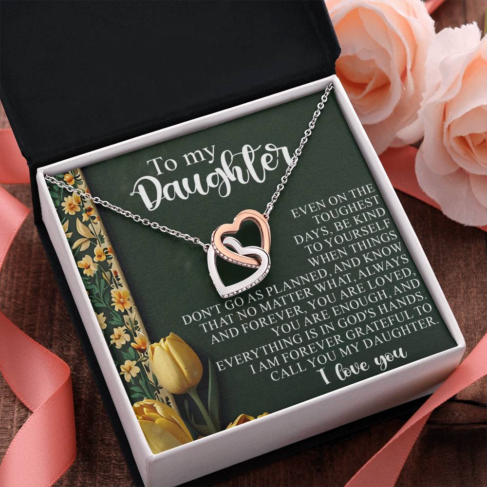 "Forever Grateful" Interlocking Hearts Necklace