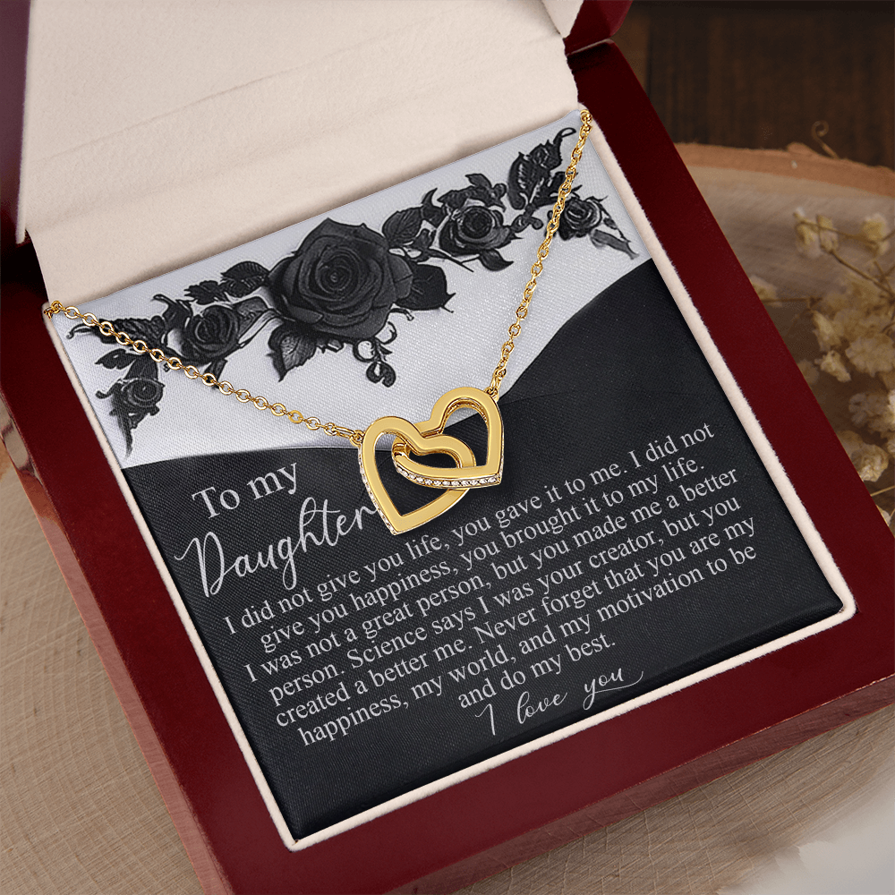 "You Made Me Better" – Interlocking Hearts Necklace for Daughter
