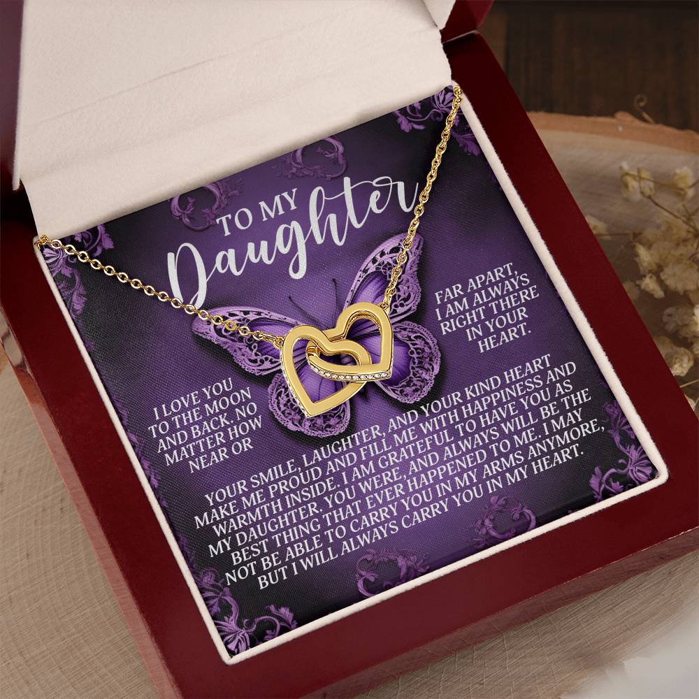 "Always in My Heart" Interlocking Hearts Necklace