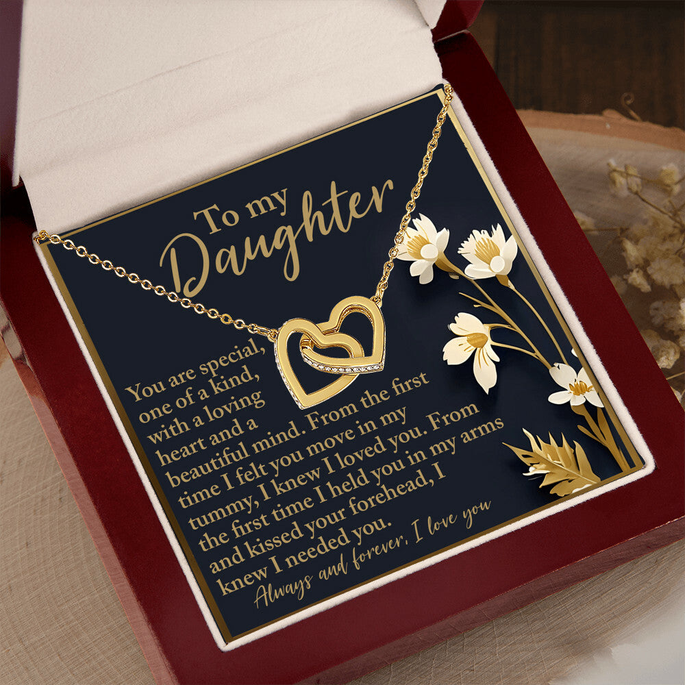 "From the First Kick to Forever" Interlocking Hearts Necklace