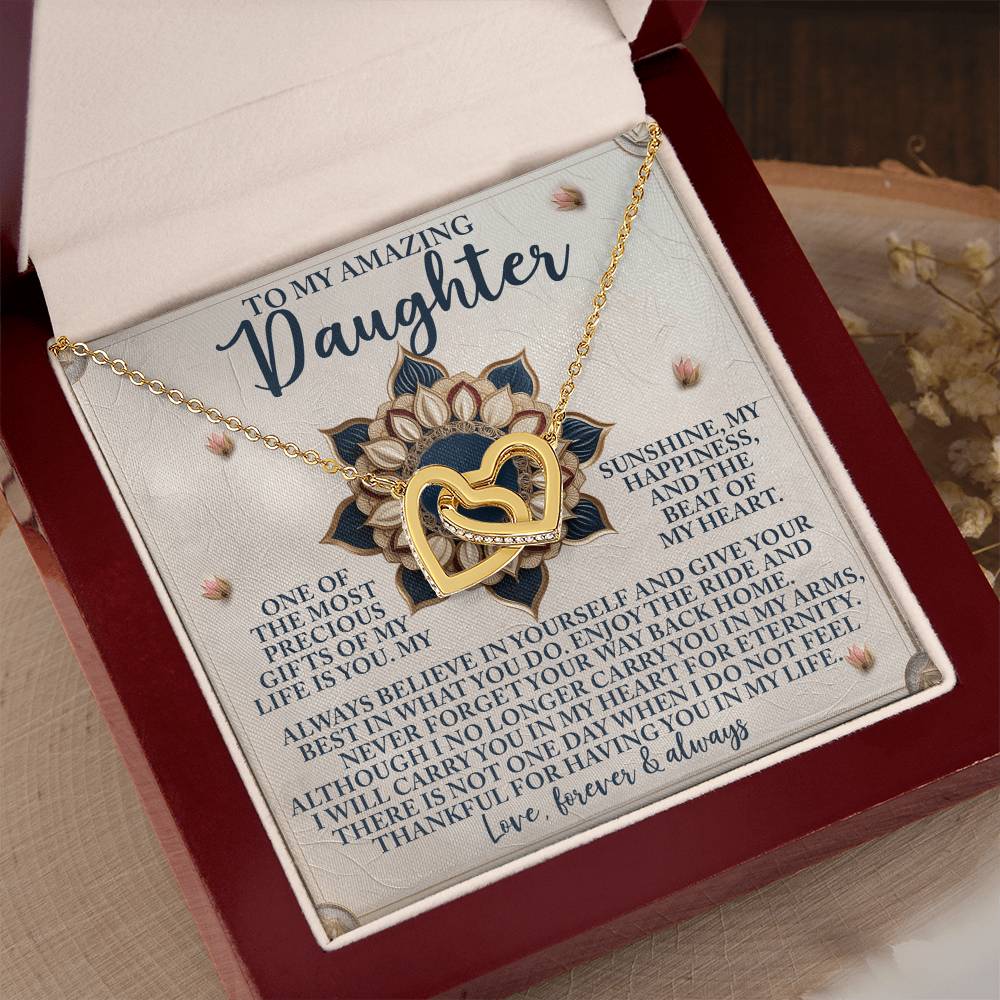 "The Beat of My Heart" Interlocking Hearts Necklace