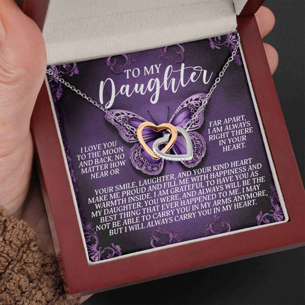 "Always in My Heart" Interlocking Hearts Necklace
