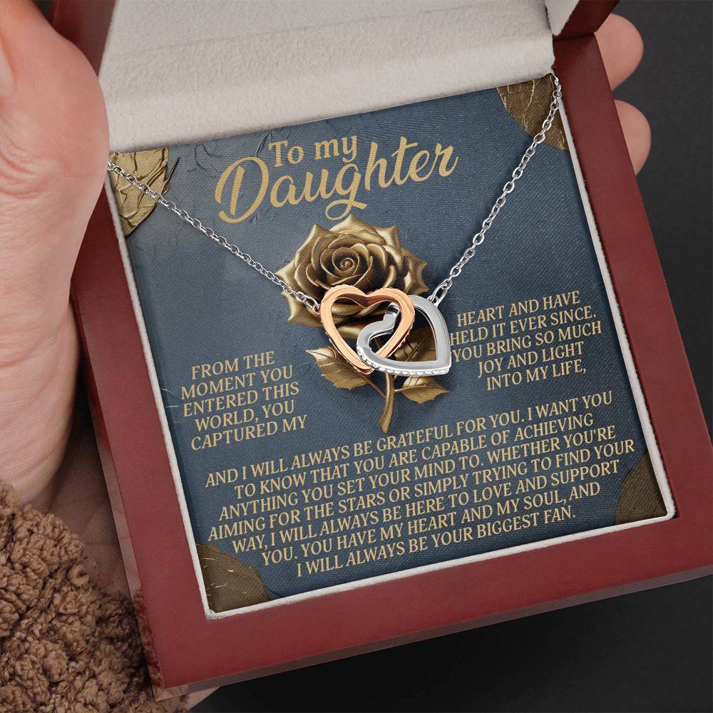 "Always Your Biggest Fan" - Interlocking Heart Necklace
