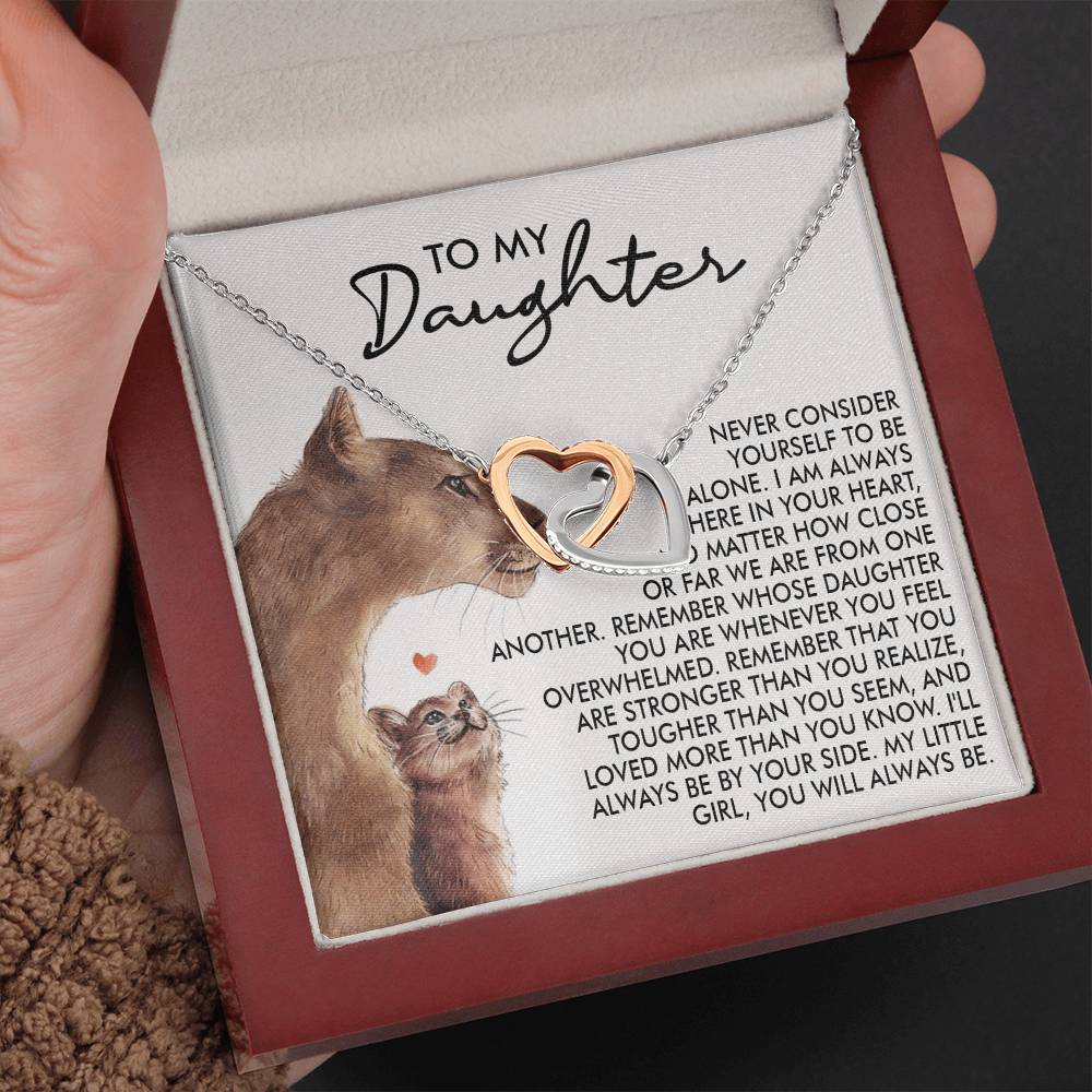 "Always By Your Side" Interlocking Hearts Necklace