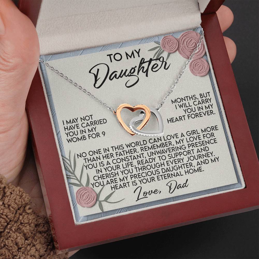 "Carried in My Heart" Interlocking Hearts Necklace