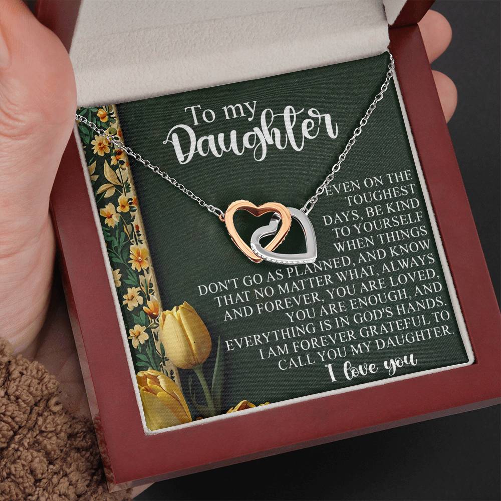 "Forever Grateful" Interlocking Hearts Necklace