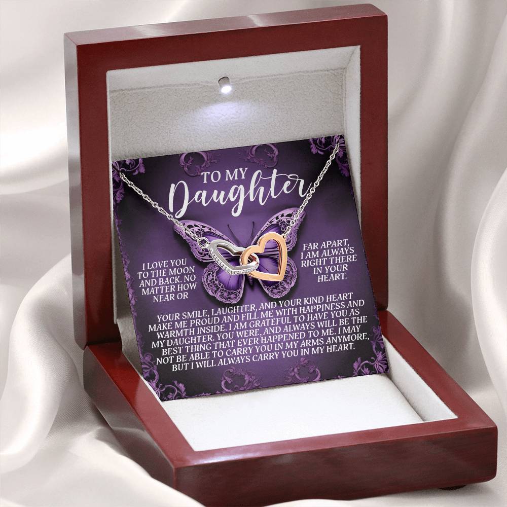 "Always in My Heart" Interlocking Hearts Necklace