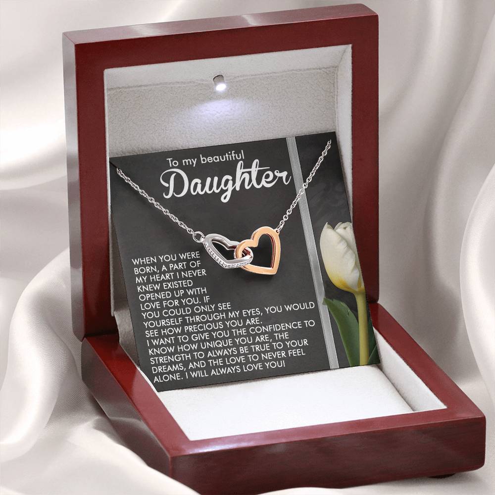 "Through My Eyes" Interlocking Hearts Necklace