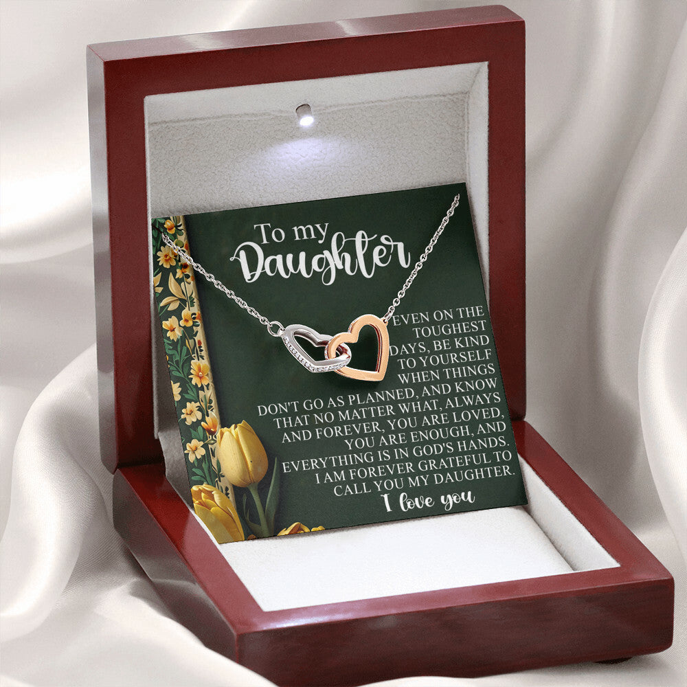 "Forever Grateful" Interlocking Hearts Necklace